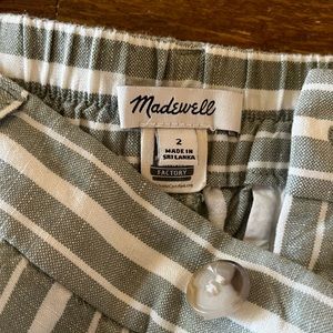 Madewell Tailored Taper Pant in Striped Linen Blend